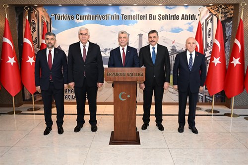 Ticaret Bakanı Prof. Dr. Ömer Bolat, Erzurum Valiliğini Ziyaret Etti